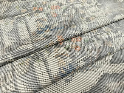 平和屋着物●本場大島紬 一元7マルキ 総絣 女人風景花文 正絹 逸品 未使用 AABA6421ph