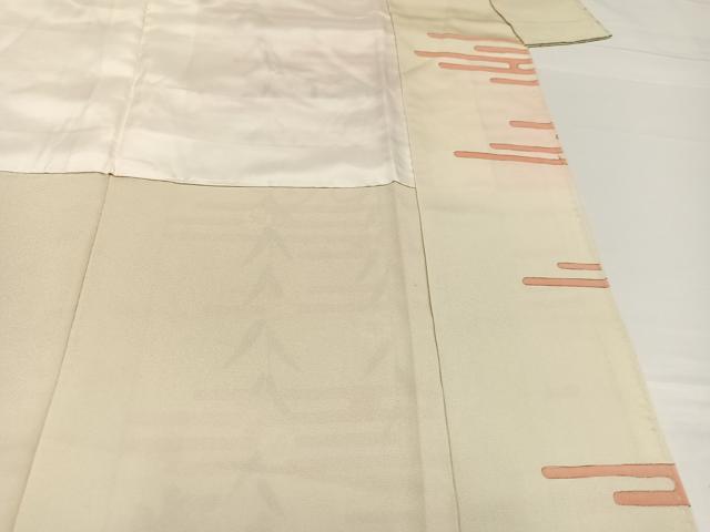 平和屋着物●訪問着 駒刺繍 エ霞花車文 暈し染め 金彩 正絹 逸品 AABA6424ph