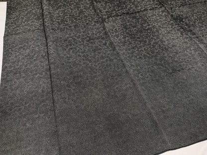 平和屋着物●江戸小紋　作家物　鮫小紋柄　唐草文　黒地　さが美扱い　木村染工場　正絹　逸品　AABA6438ph