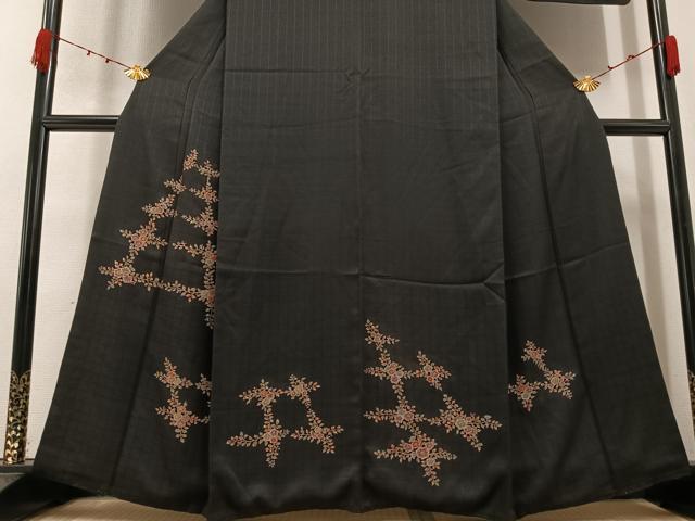 平和屋着物●訪問着 草花文 金彩 正絹 逸品 AABA6443ph