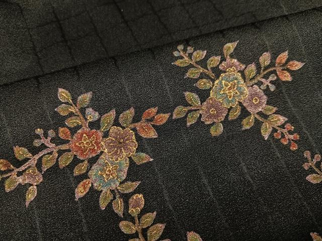 平和屋着物●訪問着 草花文 金彩 正絹 逸品 AABA6443ph