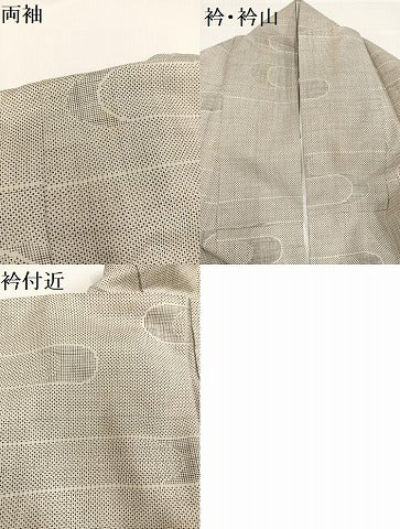 平和屋着物●本場大島紬　白大島　一元絣　霞文　正絹　逸品　AABA6451ph