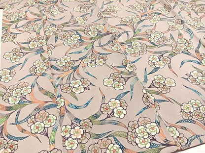 平和屋着物●上質な小紋　型染め　草花文　正絹　逸品　AABA6461ph
