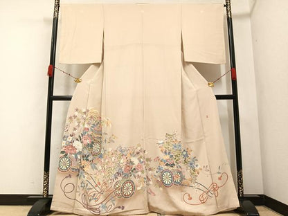 平和屋着物●本加賀友禅作家　茶谷孝志　色留袖　花車文　高島屋扱い　正絹　逸品　AABA6462ph