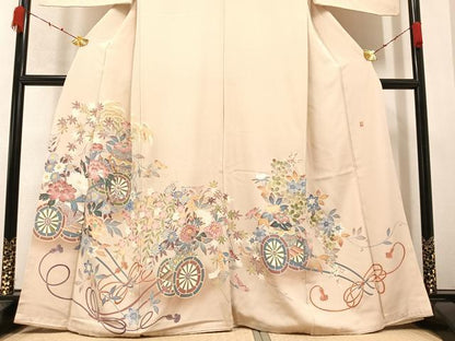 平和屋着物●本加賀友禅作家　茶谷孝志　色留袖　花車文　高島屋扱い　正絹　逸品　AABA6462ph