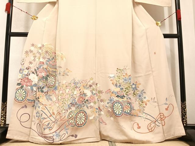 平和屋着物●本加賀友禅作家　茶谷孝志　色留袖　花車文　高島屋扱い　正絹　逸品　AABA6462ph