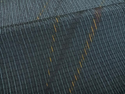平和屋着物●お召 流水文 正絹 逸品 AABA6468ph