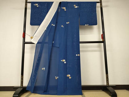 平和屋着物＊夏物 小紋 絽 楓文 正絹 逸品 AABA6482jd