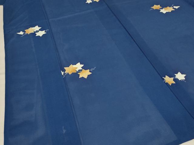 平和屋着物＊夏物 小紋 絽 楓文 正絹 逸品 AABA6482jd