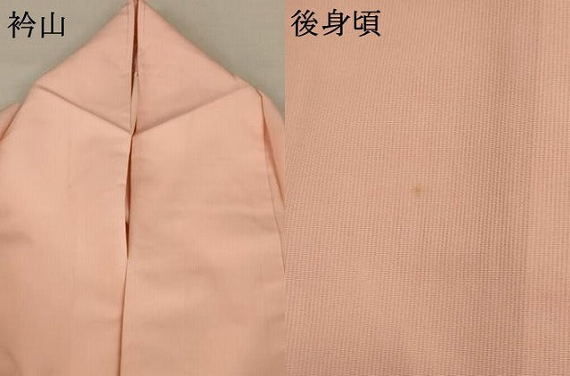 平和屋着物＊夏物 色無地 縦絽 芝紋紗 洒落柿色 正絹 逸品 未使用 AABA6487jd