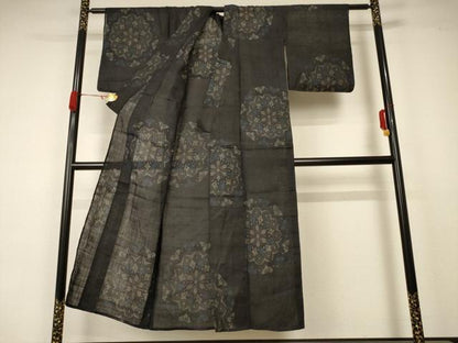 平和屋着物＊夏物 重要無形文化財 本場宮古上布 正倉院花文 苧麻 逸品 AABA6488jd
