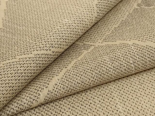 平和屋着物＊夏物 紗紬 網代文様 正絹 逸品 AABA6490jd