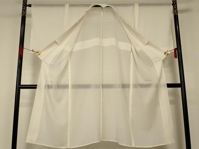 平和屋着物＊夏物 長襦袢 絽 鳥の子色 半衿刺繍 正絹 逸品 AABA6491jd