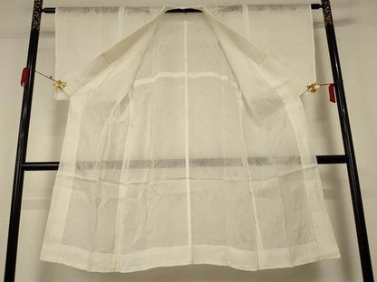 平和屋着物＊夏物 長襦袢 紗 鳥の子色 麻 逸品 AABA6492jd