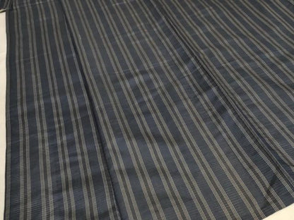 平和屋着物＊夏物 小紋 絽 縞 正絹 逸品 AABA6493jd
