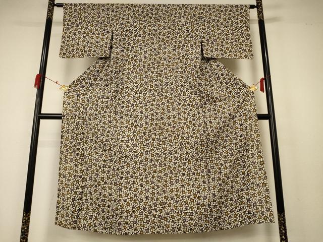 平和屋着物＊夏物 小紋 絽 花づくし 正絹 逸品 AABA6495jd