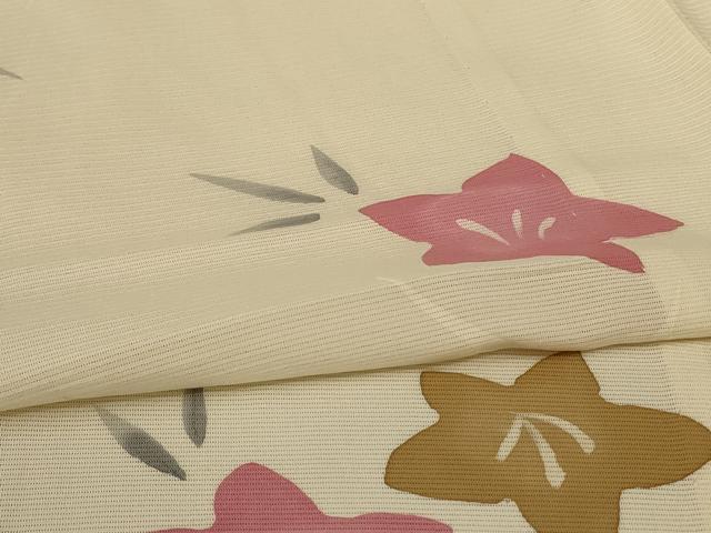 平和屋着物＊夏物 小紋 絽 芝楓文 正絹 逸品 AABA6502jd