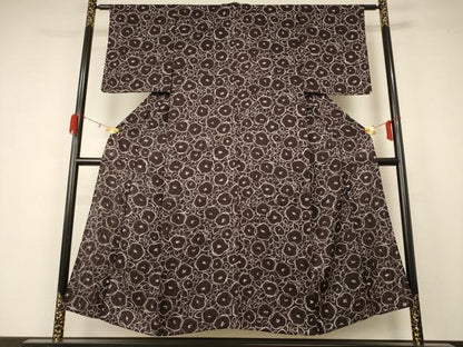 平和屋着物＊夏物 小紋 紗 花尽くし 正絹 逸品 AABA6504jd