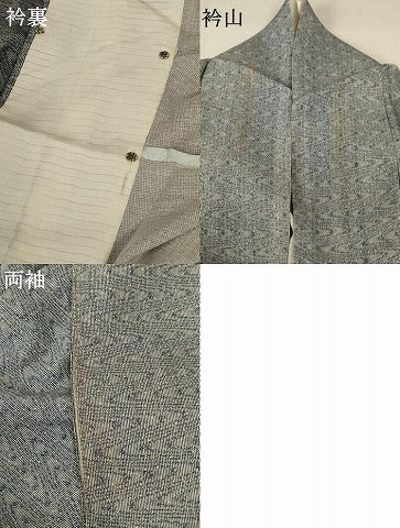 平和屋着物＊夏物 小紋 絽 流水文 正絹 逸品 AABA6510jd