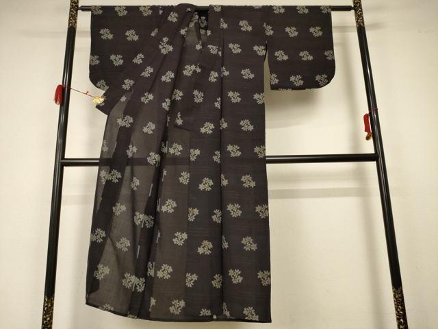 平和屋着物＊夏物 アンティーク 大正ロマン 紗紬 草花文 正絹 逸品 AABA6513jd