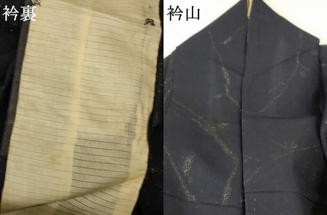 平和屋着物＊夏物 小紋 紗 枝花文 銀糸 正絹 逸品 AABA6515jd