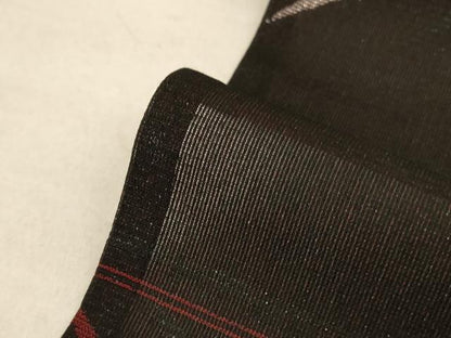 平和屋着物＊夏物 小紋 紗 枝葉文 銀糸 正絹 逸品 AABA6516jd
