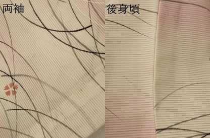 平和屋着物＊夏物 小紋 絽 芝桜文 暈し染め 正絹 逸品 AABA6517jd