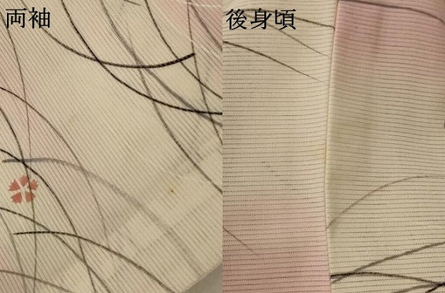 平和屋着物＊夏物 小紋 絽 芝桜文 暈し染め 正絹 逸品 AABA6517jd