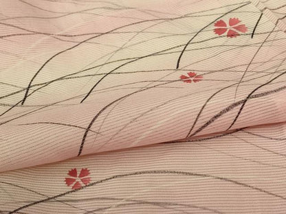 平和屋着物＊夏物 小紋 絽 芝桜文 暈し染め 正絹 逸品 AABA6517jd