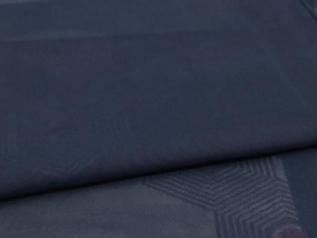 平和屋着物＊夏物 小紋 紗 亀甲文 正絹 逸品 AABA6518jd