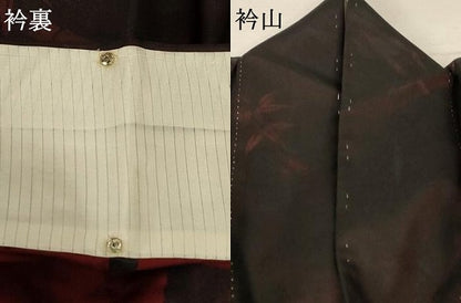 平和屋着物＊夏物 小紋 紗 笹竹文 正絹 逸品 AABA6521jd