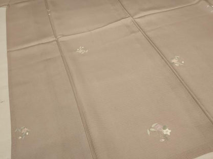 平和屋着物＊夏物 小紋 絽 草花文 正絹 逸品 AABA6523jd