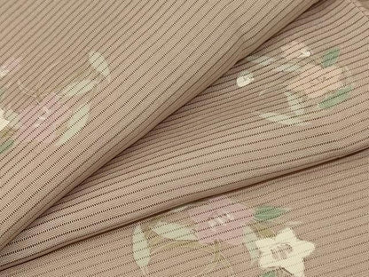 平和屋着物＊夏物 小紋 絽 草花文 正絹 逸品 AABA6523jd
