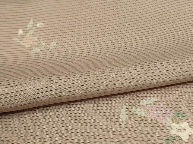 平和屋着物＊夏物 小紋 絽 草花文 正絹 逸品 AABA6523jd