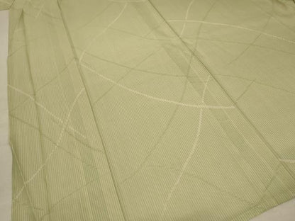 平和屋着物＊夏物 小紋 縦絽 流線文 正絹 逸品 AABA6526jd
