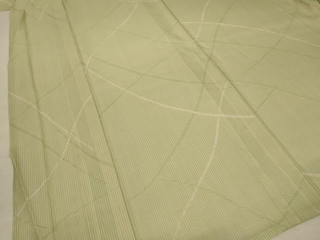 平和屋着物＊夏物 小紋 縦絽 流線文 正絹 逸品 AABA6526jd
