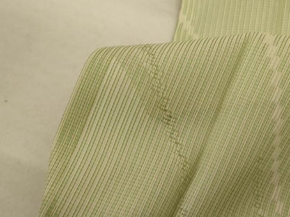 平和屋着物＊夏物 小紋 縦絽 流線文 正絹 逸品 AABA6526jd