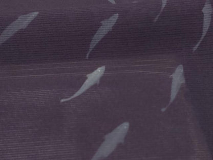 平和屋着物＊夏物 小紋 絽 魚文 正絹 逸品 AABA6528jd