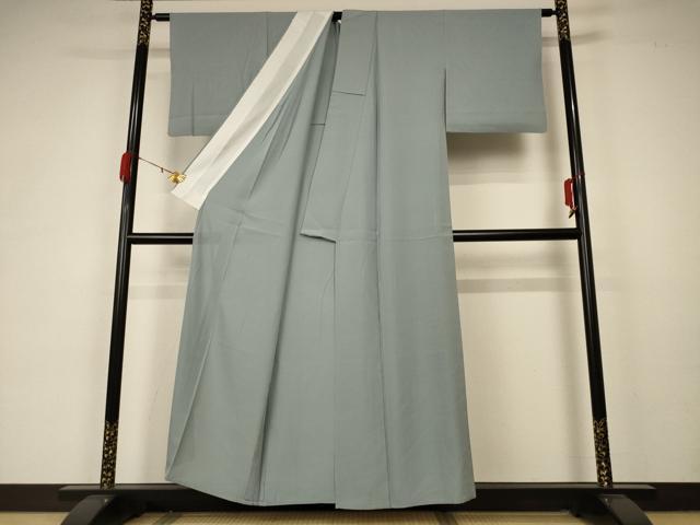 平和屋着物＊夏物 色無地 絽 青磁鼠色 正絹 逸品 AABA6529jd
