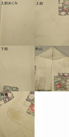 平和屋着物＊夏物 小紋 絽 色紙花文 正絹 逸品 AABA6532jd