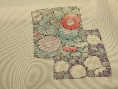 平和屋着物＊夏物 小紋 絽 色紙花文 正絹 逸品 AABA6532jd