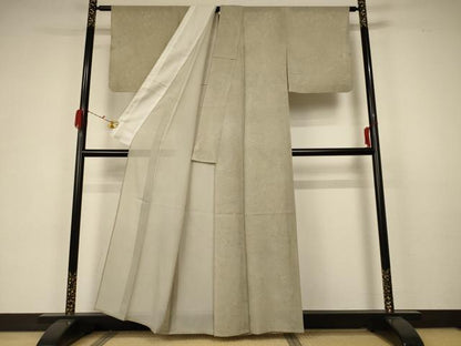 平和屋着物＊夏物 小紋 絽 墨流し文 正絹 逸品 AABA6535jd
