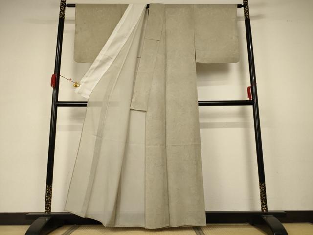 平和屋着物＊夏物 小紋 絽 墨流し文 正絹 逸品 AABA6535jd