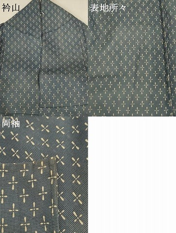 平和屋着物＊夏物 小紋 絽 花尽くし 正絹 逸品 AABA6537jd