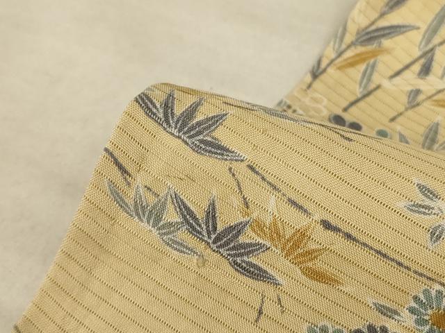 平和屋着物＊夏物 小紋 絽 風景草花文 正絹 逸品 AABA6543jd