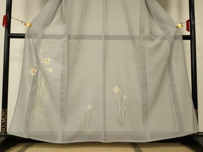 平和屋着物＊夏物 訪問着 紗 草花文 正絹 逸品 AABA6544jd