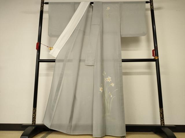 平和屋着物＊夏物 訪問着 紗 草花文 正絹 逸品 AABA6544jd