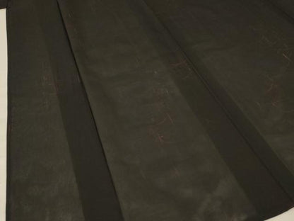 平和屋着物＊夏物 小紋 紗 枝葉文 正絹 逸品 AABA6546jd