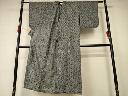 平和屋着物＊夏物 小紋 レース 花尽くし AABA6551jd