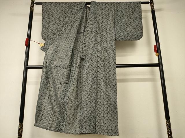 平和屋着物＊夏物 小紋 レース 花尽くし AABA6551jd